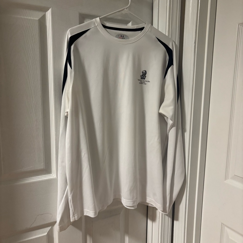Under Armour White and Black Long Sleeve Men's Shirt